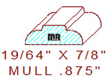 Mullion/Muntin Moulding 7/8" Mullion/Muntin Moulding 7/8"