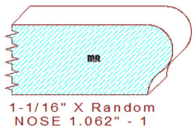 Nosing 1-1/16" - 1 Nosing 1-1/16" - 1