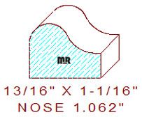 Nosing 1-1/16" Nosing 1-1/16"