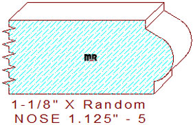 Nosing 1-1/8" - 5 Nosing 1-1/8" - 5
