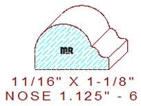 Nosing 1-1/8" - 6 Nosing 1-1/8" - 6