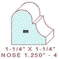 Nosing 1-1/4" - 4 Nosing 1-1/4" - 4