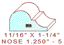 Nosing 1-1/4" - 5 Nosing 1-1/4" - 5
