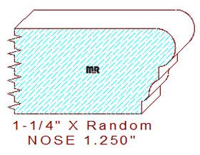 Nosing 1-1/4" Nosing 1-1/4"