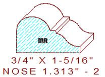 Nosing 1-5/16" - 2 Nosing 1-5/16" - 2