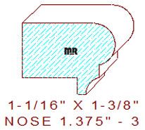 Nosing 1-3/8" - 3 Nosing 1-3/8" - 3