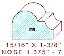 Nosing 1-3/8" - 7 Nosing 1-3/8" - 7