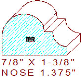 Nosing 1-3/8" Nosing 1-3/8"