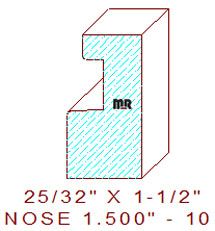 Nosing 1-1/2" - 10 Nosing 1-1/2" - 10