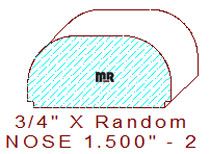 Nosing 1-1/2" - 2 Nosing 1-1/2" - 2