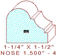 Nosing 1-1/2" - 4 Nosing 1-1/2" - 4