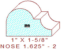 Nosing 1-5/8" - 2 Nosing 1-5/8" - 2