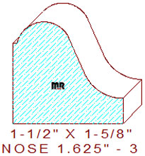 Nosing 1-5/8" - 3 Nosing 1-5/8" - 3