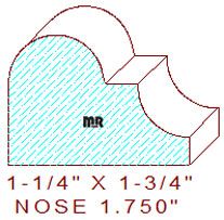 Nosing 1-3/4" Nosing 1-3/4"