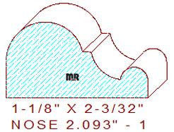 Nosing 2-3/32" - 1 Nosing 2-3/32" - 1