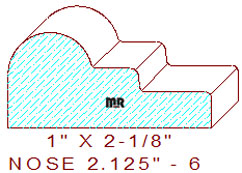 Nosing 2-1/8" - 6 Nosing 2-1/8" - 6