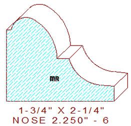 Nosing 2-1/4" - 6 Nosing 2-1/4" - 6