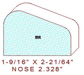 Nosing 2-21/64" Nosing 2-21/64"