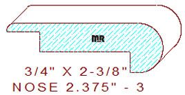 Nosing 2-3/8" - 3 Nosing 2-3/8" - 3