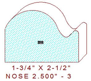 Nosing 2-1/2" - 3 Nosing 2-1/2" - 3