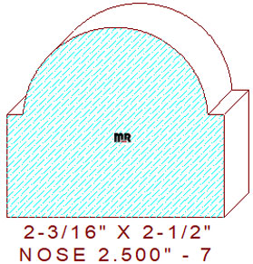 Nosing 2-1/2" - 7 Nosing 2-1/2" - 7