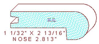 Nosing 2-13/16" Nosing 2-13/16"
