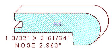 Nosing 2-61/64" Nosing 2-61/64"
