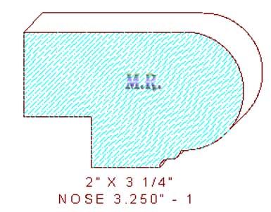 Nosing 3-1/4" - 1 Nosing 3-1/4" - 1
