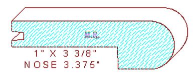 Nosing 3-3/8" Nosing 3-3/8"