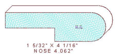 Nosing 4-1/16" Nosing 4-1/16"