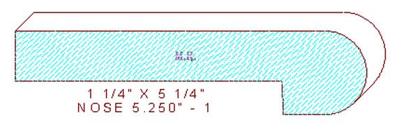 Nosing 5-1/4" - 1 Nosing 5-1/4" - 1