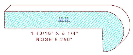Nosing 5-1/4" Nosing 5-1/4"
