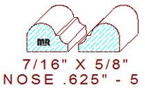 Nosing 5/8" - 5 Nosing 5/8" - 5