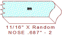 Nosing 11/16" - 2 Nosing 11/16" - 2