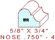 Nosing 3/4" - 4 Nosing 3/4" - 4