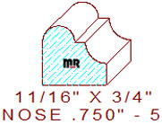 Nosing 3/4" - 5 Nosing 3/4" - 5