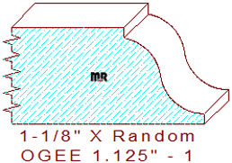 Ogee 1-1/8" - 1 Ogee 1-1/8" - 1