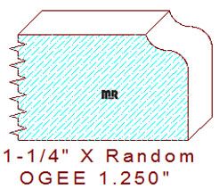 Ogee 1-1/4" Ogee 1-1/4"