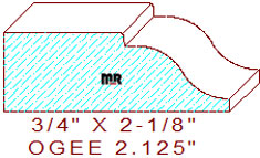 Ogee 2-1/8" Ogee 2-1/8"