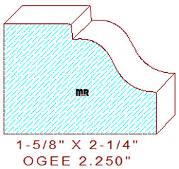 Ogee 2-1/4" Ogee 2-1/4"