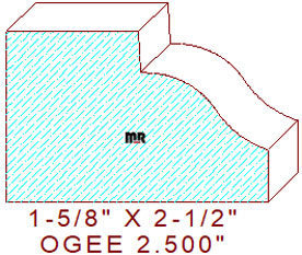 Ogee 2-1/2" Ogee 2-1/2"