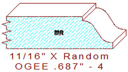 Ogee 11/16" - 4 Ogee 11/16" - 4
