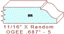 Ogee 11/16" - 5 Ogee 11/16" - 5