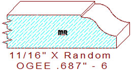 Ogee 11/16" - 6 Ogee 11/16" - 6