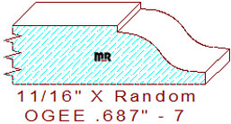 Ogee 11/16" - 7 Ogee 11/16" - 7