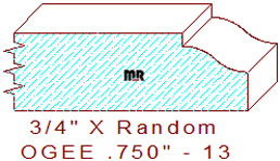 Ogee 3/4" - 13