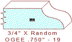 Ogee 3/4" - 19