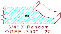 Ogee 3/4" - 22 Ogee 3/4" - 22