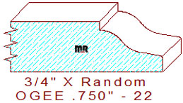 Ogee 3/4" - 22