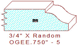 Ogee 3/4" - 5 Ogee 3/4" - 5
